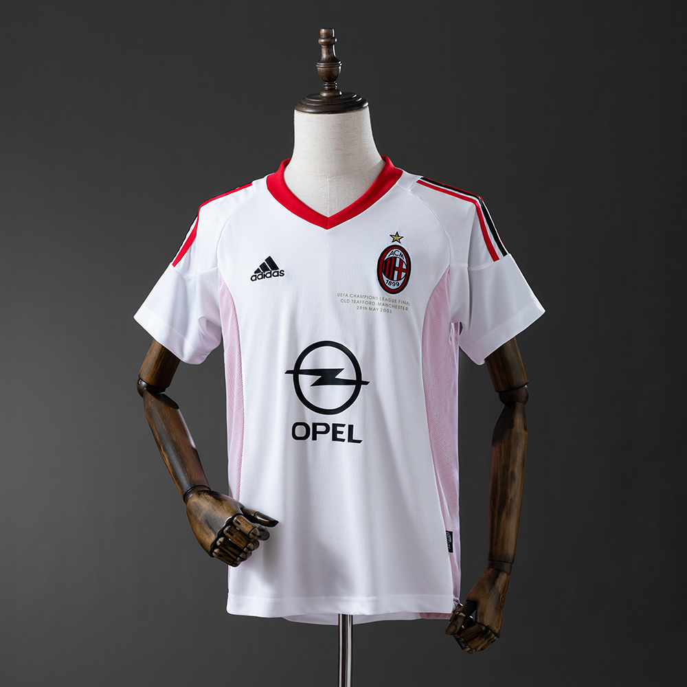 AC Milan 2003 Champions League Final retro football jersey Serie A vintage shirt